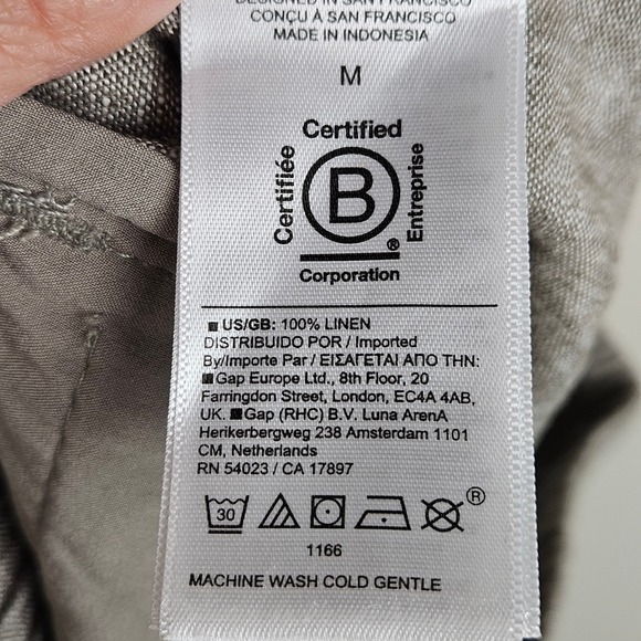 Athleta Women's Linen Pants Drawstring Waist Brown Size M - Picture 9 of 11